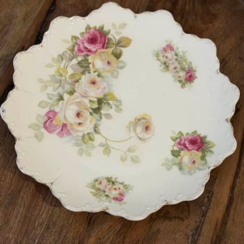 R.C. Bavaria Malmaison Scalloped Floral Plate